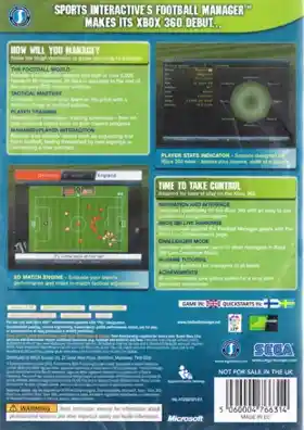 Football Manager 2006 (USA) box cover back